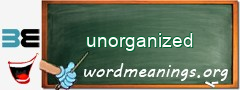 WordMeaning blackboard for unorganized